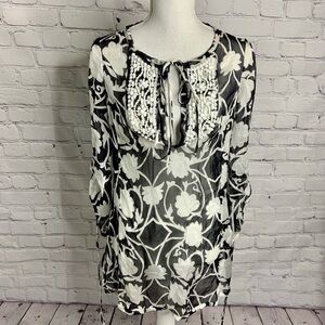 MILLY Of New York Silk Sheer Blouse Top 2